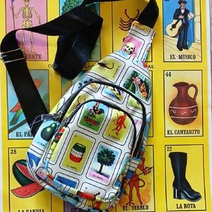 Lotería Print Crossbody Bag